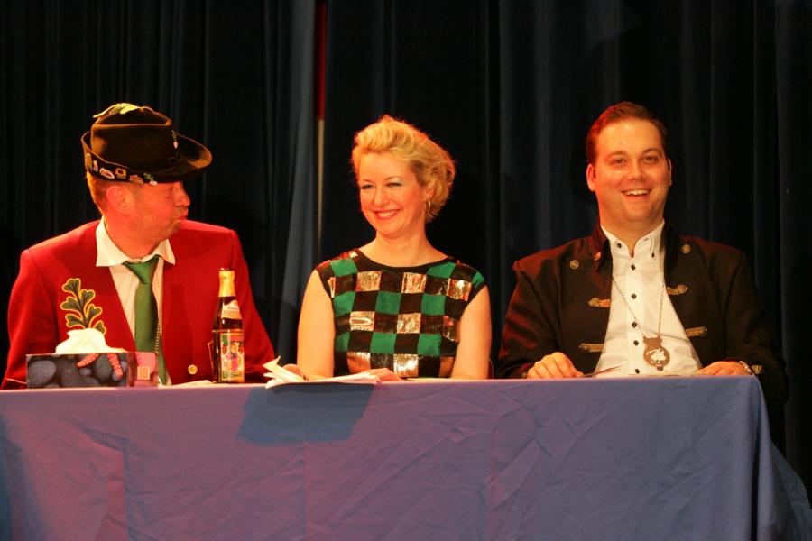 Fasnacht 2014: auf der Bühne beim Narrenverein Oberlauchringen