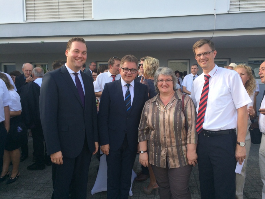 Guido Wolf MdL, Gabi Schmidt MdB und Felix Schreiner bei 150 Jahre Stadtmusik in Tiengen