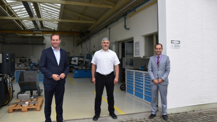 (vl.l.): Felix Schreiner, Christian Mack und Ozan Topcuogullari